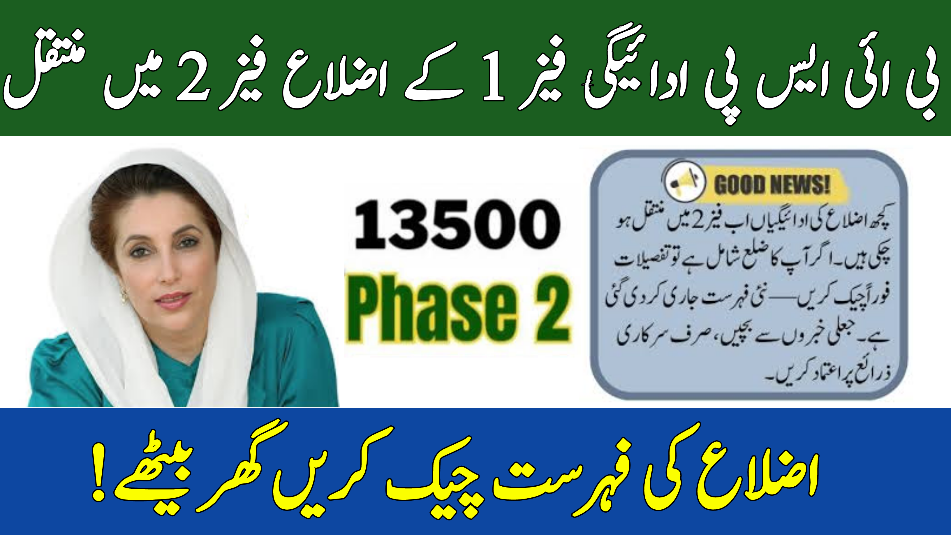 BISP Payment Update Phase 1 Districts Shifted