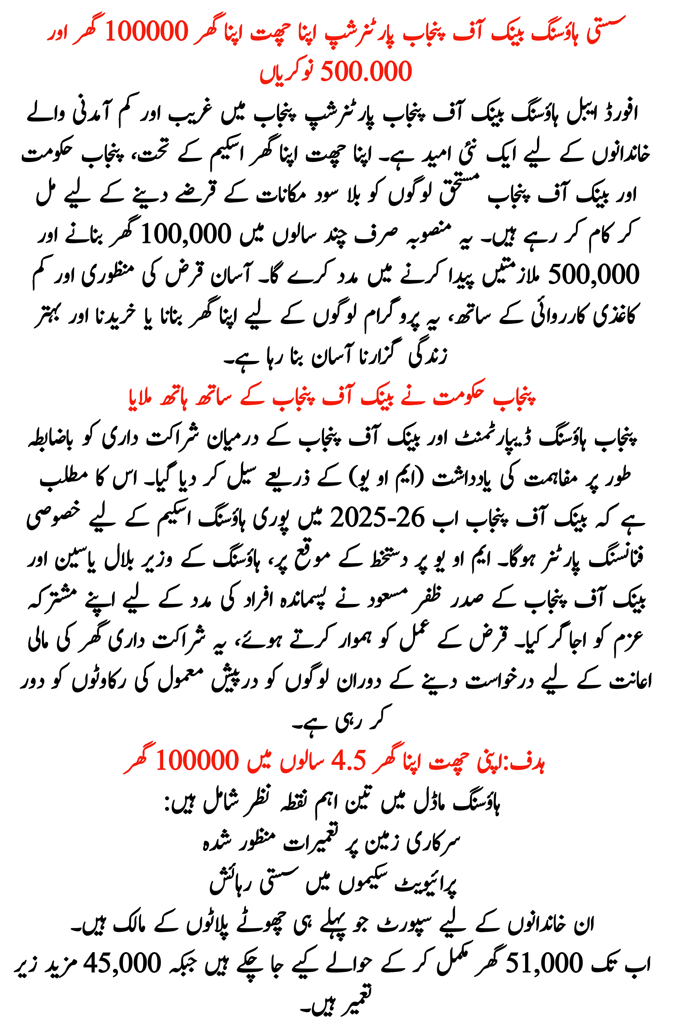 Apni Chhat Apna Ghar 100000 Homes